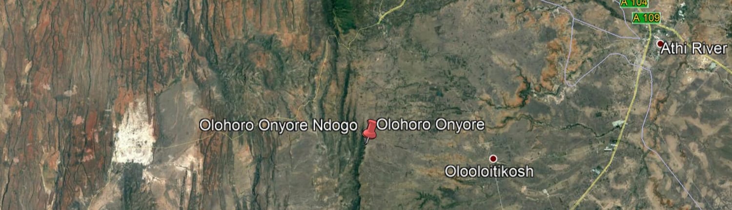 Map showing the location of Olohoro Onyore in Champagne Ridge