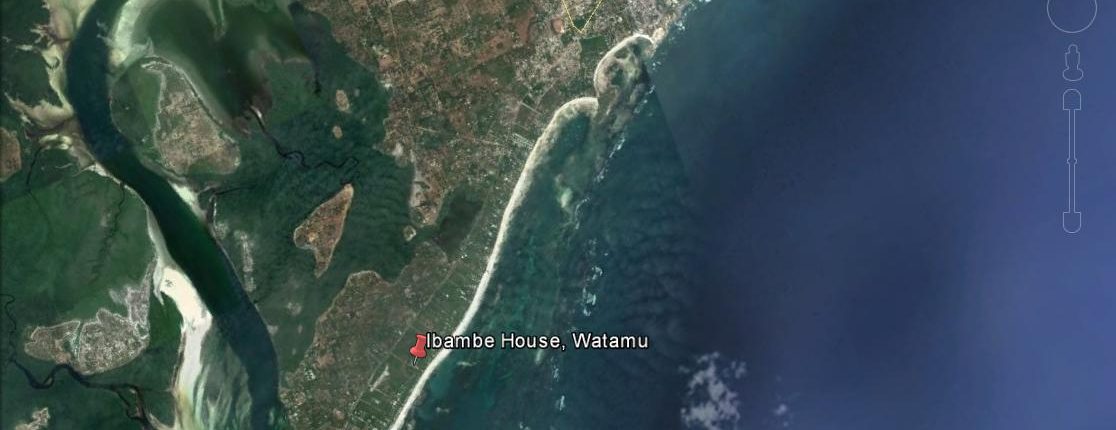 Map showing the location of Ibambe House located in Watamu